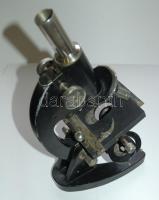 ~1960 PZO márkájú lengyel gyártmányú mikroszkóp hazsnált állapotban 34cm magas