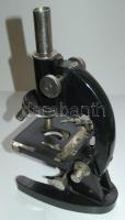 ~1960 PZO márkájú lengyel gyártmányú mikroszkóp hazsnált állapotban 34cm magas