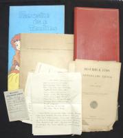 cca 1900-1950 Vegyes papírrégiség tétel: okmányok, nyomtatványok