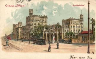 Vienna Nordbahnhof railway station litho (EB)