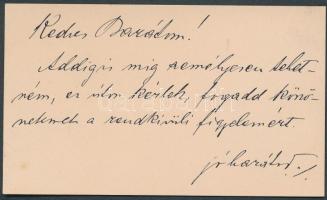 Schilling Lajos, Metzl Hugo, Martin Lajos egyetemi tanárok névjegye Schillingé saját kézzel írt üdvözlő soraival.