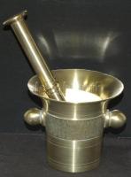 Régi réz mozsár törővel 19cm magas