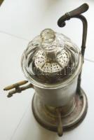 Régi spirituszos szamovár üveg búrával 39cm magas