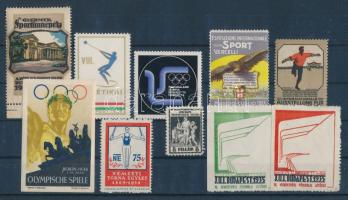 1914-1966 10 db klf Sport levélzáró