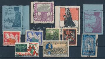 1914-1920 Militária 11 db klf I. világháborús levélzáró (1 értéken tintafolt)