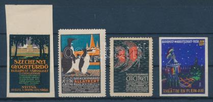 1920-1938 4 db klf levélzáró