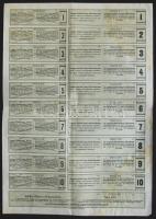 1926. "Magyar-Amerikai Faipar Rt." részvénye 25P-ről, szelvényekkel