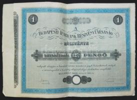 1926. "Budapesti Iparbank Részvénytársaság" részvénye 12 1/2P-ről, szelvényekkel