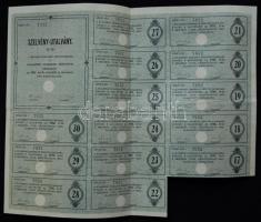 1926. "Budapesti Iparbank Részvénytársaság" részvénye 12 1/2P-ről, szelvényekkel