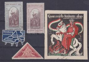 6db klf magyar levélzáró stecklapon