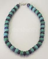 Lápisz lazuli és türkiz lánc ezüst (Ag) szerelékkel