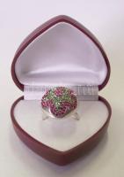 Női ezüst (Ag) gyűrű Swarovski virággal 12,74gr