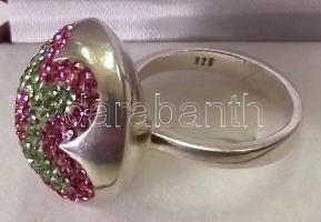 Női ezüst (Ag) gyűrű Swarovski virággal 12,74gr