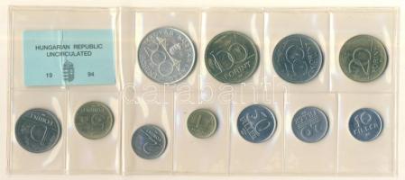 1994. 10f-200Ft 11db klf érmés forgalmi sor fóliatokban (200Ft Ag "Deák") T:1