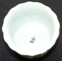 Viktória-mintás kézzel festett jelzett Herendi porcelán kaspó / Handpainted Herendi chinaware pot 7,...
