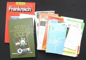 32db klf külföldi és magyar térkép, atlasz