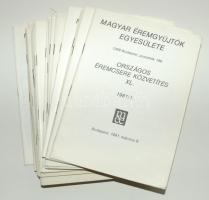 Magyar Éremgyűjtők Egyesülete / Országos Éremcsere Közvetítés 30db katalógus