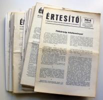 "Értesítő" Magyar Éremgyűjtők Egyesülete kiadványa / 50db