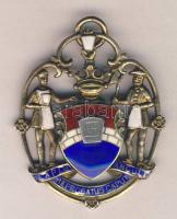Nagy Britannia Szabadkőműves zománcozott Ag kitüntetés T:2(kis helyen lepattogott a zománc) Great Britain "Lapis Reprobatus Capu Anguli" enamelled Ag masonic award C:XF (small enamel error)