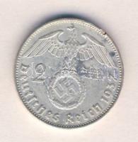 Német 3. Birodalom 1937E 2M Ag "Hindenburg" T:2- German Third Reich 1937E 2 Marks Ag "Hindenburg" C:VF