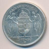 1930. 5P Ag "Horthy jobbra" utánveret U.P.jelöléssel T:P Csak 2000db! /
Hungary 1930. 5 Pe...