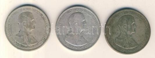 1930. 5P Ag "Horthy jobbra" (3x) T:3