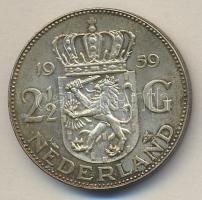 Hollandia 1959. 2 1/2G Ag "Julianna" T:2 Netherlands 1959. 2 1/2 Gulden Ag "Juliana" C:XF