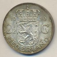 Hollandia 1959. 2 1/2G Ag "Julianna" T:2 Netherlands 1959. 2 1/2 Gulden Ag "Juliana" C:XF