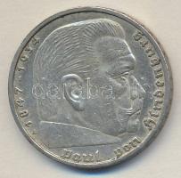 Német 3. Birodalom 1938A 5M Ag "Hindenburg" T:2- German Third Reich 1938A 5 Marks Ag &quot...