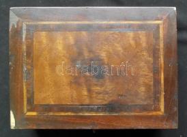 Régi fa doboz kopottas állapotban 23x16x9cm