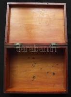 Régi fa doboz kopottas állapotban 23x16x9cm
