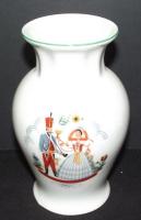 Jelzett Zsolnay porcelán váza János vitéz mintával / Zsolnay chinaware vase 14cm