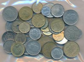 Spanyolország 41db-ból álló vegyes fémpénz tétel T:2,2-,3 Spain mixed metal coins, all 41pcs C:XF,VF,F