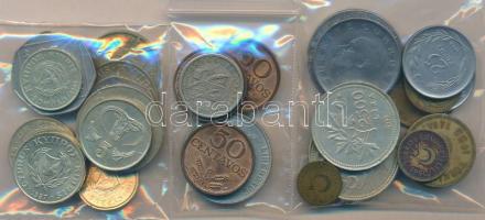 Törökország/Ciprus/Portugália 37db-ból álló vegyes fémpénz tétel T:2,2-,3 Turkey/Cyprus/Portugal mixed metal coins, all 37pcs C:XF,VF,F