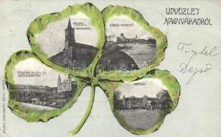 Nagyvárad with railway station, lover litho (EK)