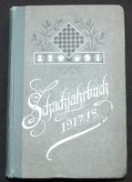 1919 Sakkévkönyv az 1917/1918-as évre osztrák-magyar versenyzők névsorával, kiadói dombornyomott félvászon kötésben, szép állapotban
