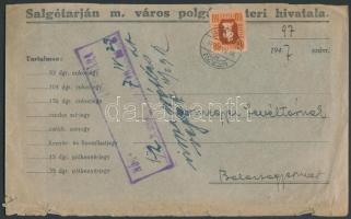 1943 Budapesti Húsjegy + 1947 Élelmiszerjegyek borítéka