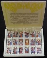 Orosz népviseletek 15 doboz gyufát tartalmazó gyűjtődoboz / Russian folklore