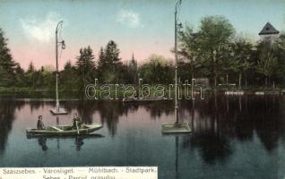 Szászsebes city park, lake