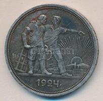 Szovjetunió 1924. 1R Ag T:2/2-
Soviet Union 1924. 1 Rouble Ag C:XF/VF