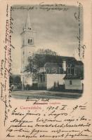 Hosszúfalu (misprinted Csernátfalu) church