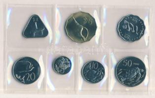 Cook-szigetek 1988. 5c, 10c, 20c, 50c, 1$, 2$, 5$ forgalmi sor szettben tanúsítvánnyal T:1,2 Cook Islands 1988. 5 cent, 10 cent, 20 cent, 50 cent, 1 Dollar, 2 Dollar, 5 Dollar coin set with certificate C:Unc,XF