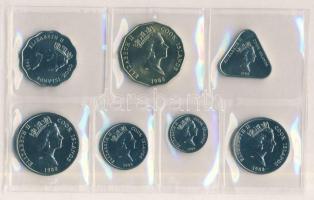 Cook-szigetek 1988. 5c, 10c, 20c, 50c, 1$, 2$, 5$ forgalmi sor szettben tanúsítvánnyal T:1,2
Cook Is...