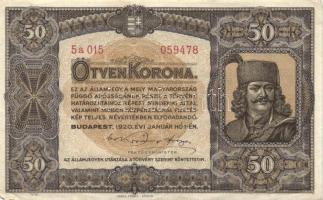 1920. 50K "Orell Füssli Zürich" (2x) T:II,II-