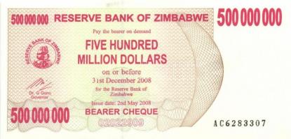 Zimbabwe 2007. 100$ (2x) + 2008. 500.000.000$ (6x) egymáshoz közeli sorszámokkal T:I
Zimbabwe 2007. ...