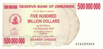 Zimbabwe 2007. 100$ (2x) + 2008. 500.000.000$ (6x) egymáshoz közeli sorszámokkal T:I
Zimbabwe 2007. ...
