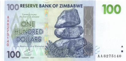 Zimbabwe 2007. 100$ (2x) + 2008. 500.000.000$ (6x) egymáshoz közeli sorszámokkal T:I
Zimbabwe 2007. ...