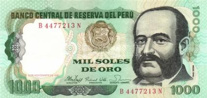 Peru 1981. 1000S + 1987. 50I (3x) + 100I (3x) + 500I T:I,I-
Peru 198. 1000 Soles de Oro + 1987. 50 I...