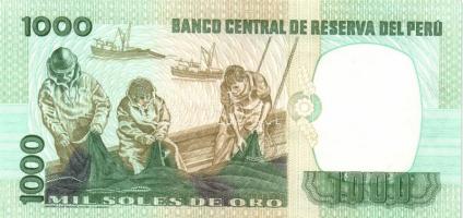 Peru 1981. 1000S + 1987. 50I (3x) + 100I (3x) + 500I T:I,I-
Peru 198. 1000 Soles de Oro + 1987. 50 I...