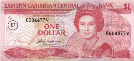 Kelet-Karibi Államok 1985-88. (DN) 1$ T:I East Caribbean States 1985-88. (ND) 1 Dollar C:Unc